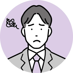 困り顔のビジネスマン
