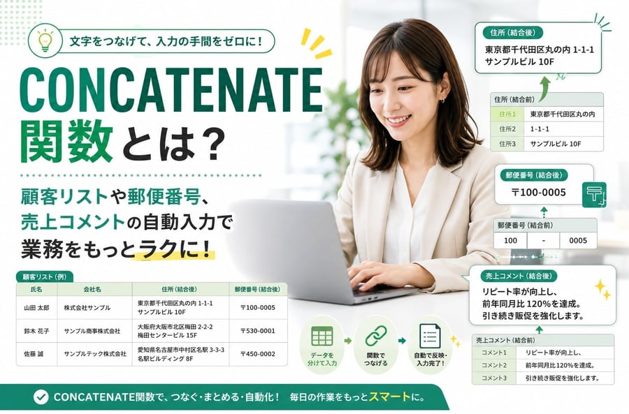 CONCATENATE関数とは？というブログのメイン画像