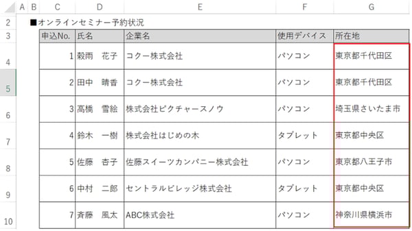 SUBSTITE関数でセル内改行を削除