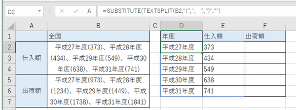 Enterキーを押し、数式を確定