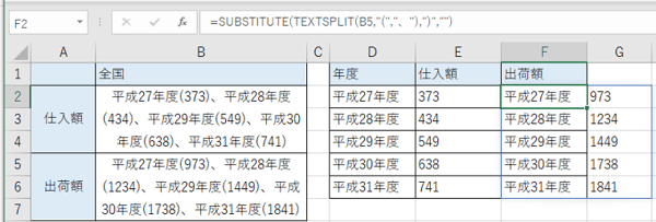 Enterキーを押し数式を確定