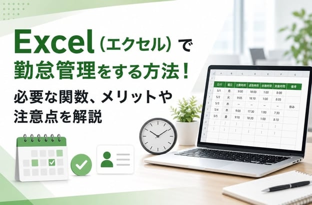 Excel（エクセル）で勤怠管理をする方法！必要な関数、メリットと注意点を解説