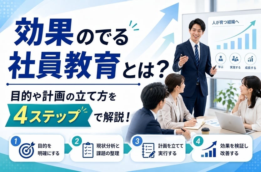 効果のでる社員教育とは？目的や計画の立て方を4ステップで解説